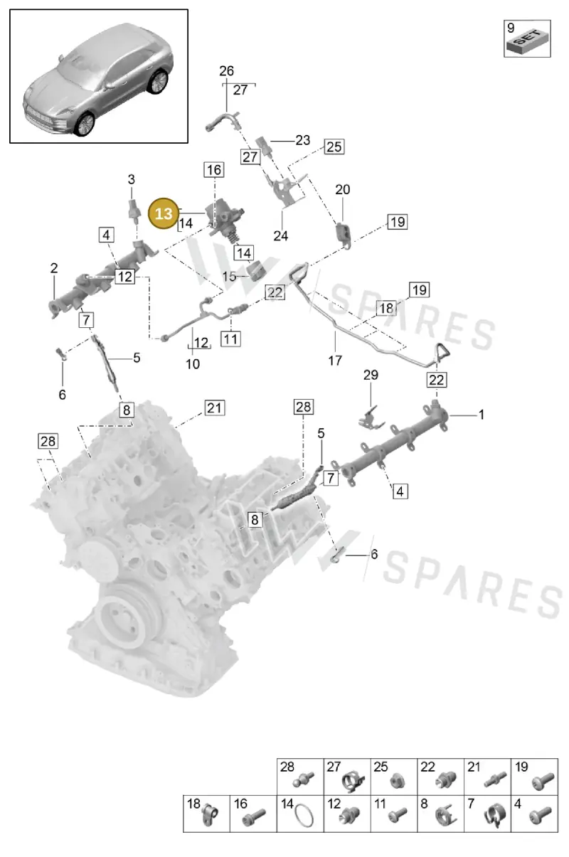 PAC127026 — Porsche Macan (2018-2022) diagram p52000018, position 13