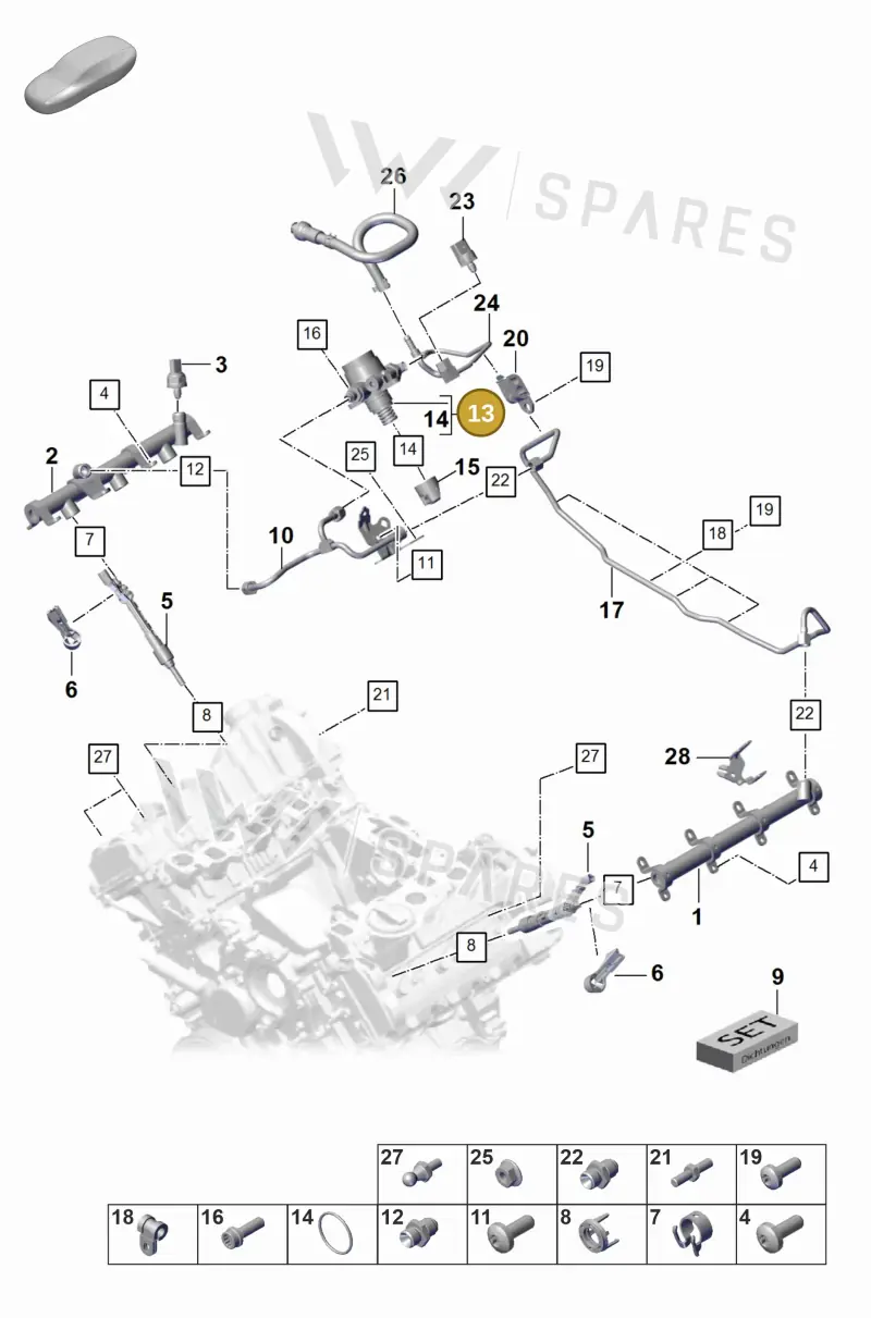 PAC127026 — Porsche Panamera (2023-2025) diagram p58107010, position 13