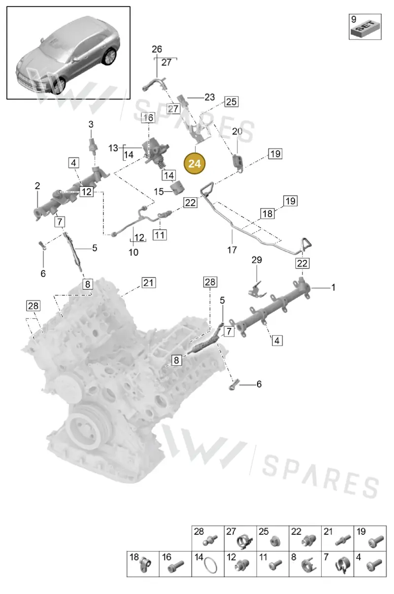 PAC127503 — Porsche Macan (2018-2022) diagram p52000018, position 24