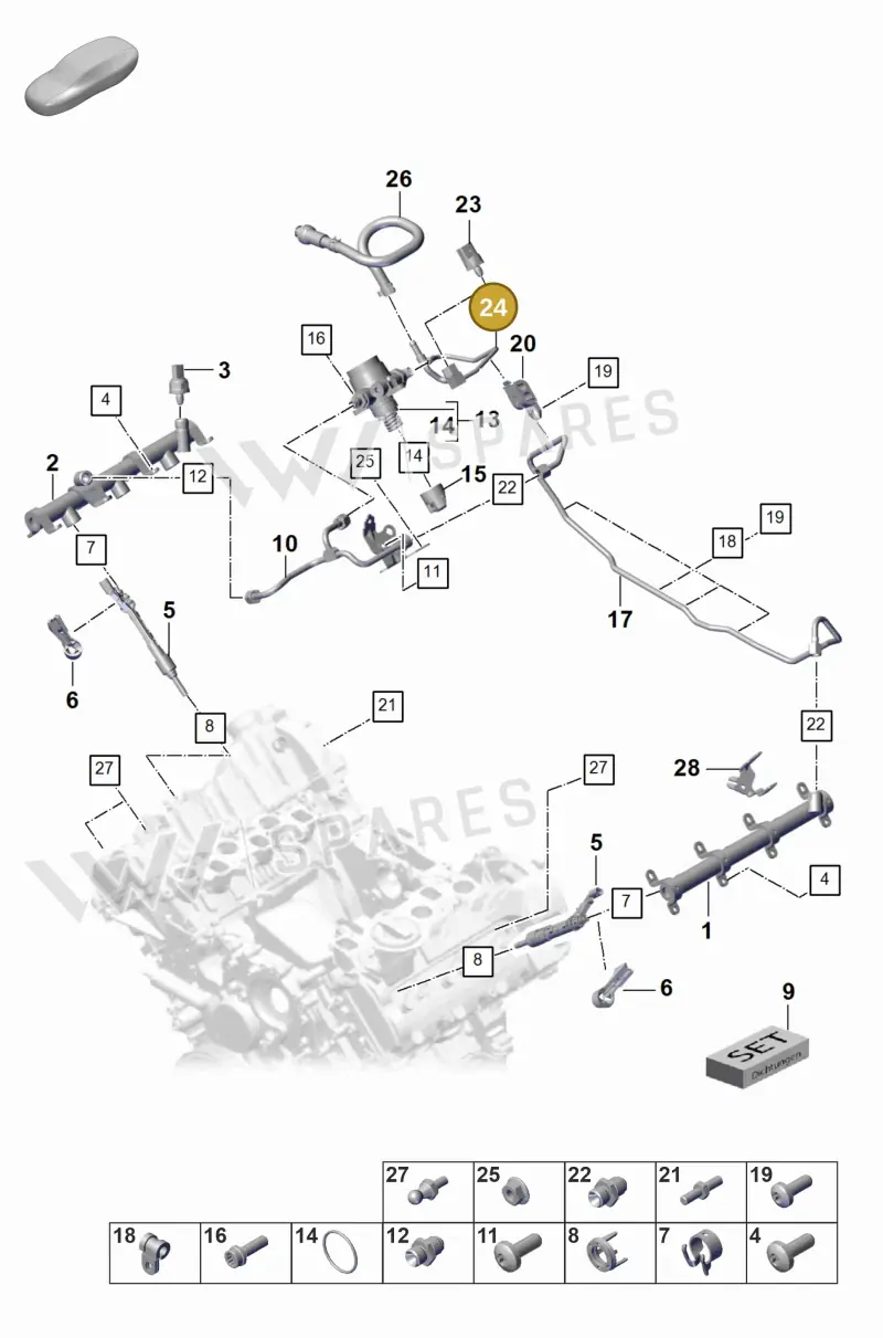 PAC127503 — Porsche Panamera (2023-2025) diagram p58107010, position 24