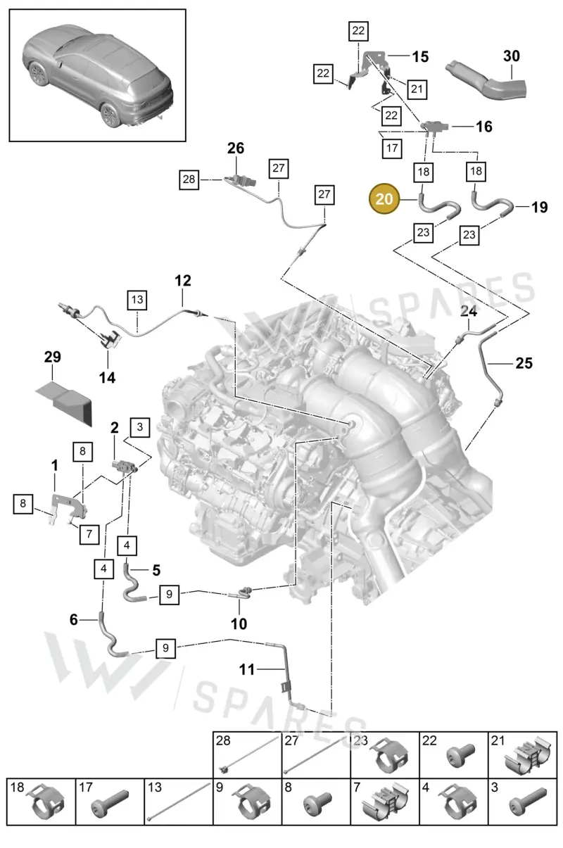 PAC131850A — Porsche Cayenne (2017-2023) diagram p51202210, position 20