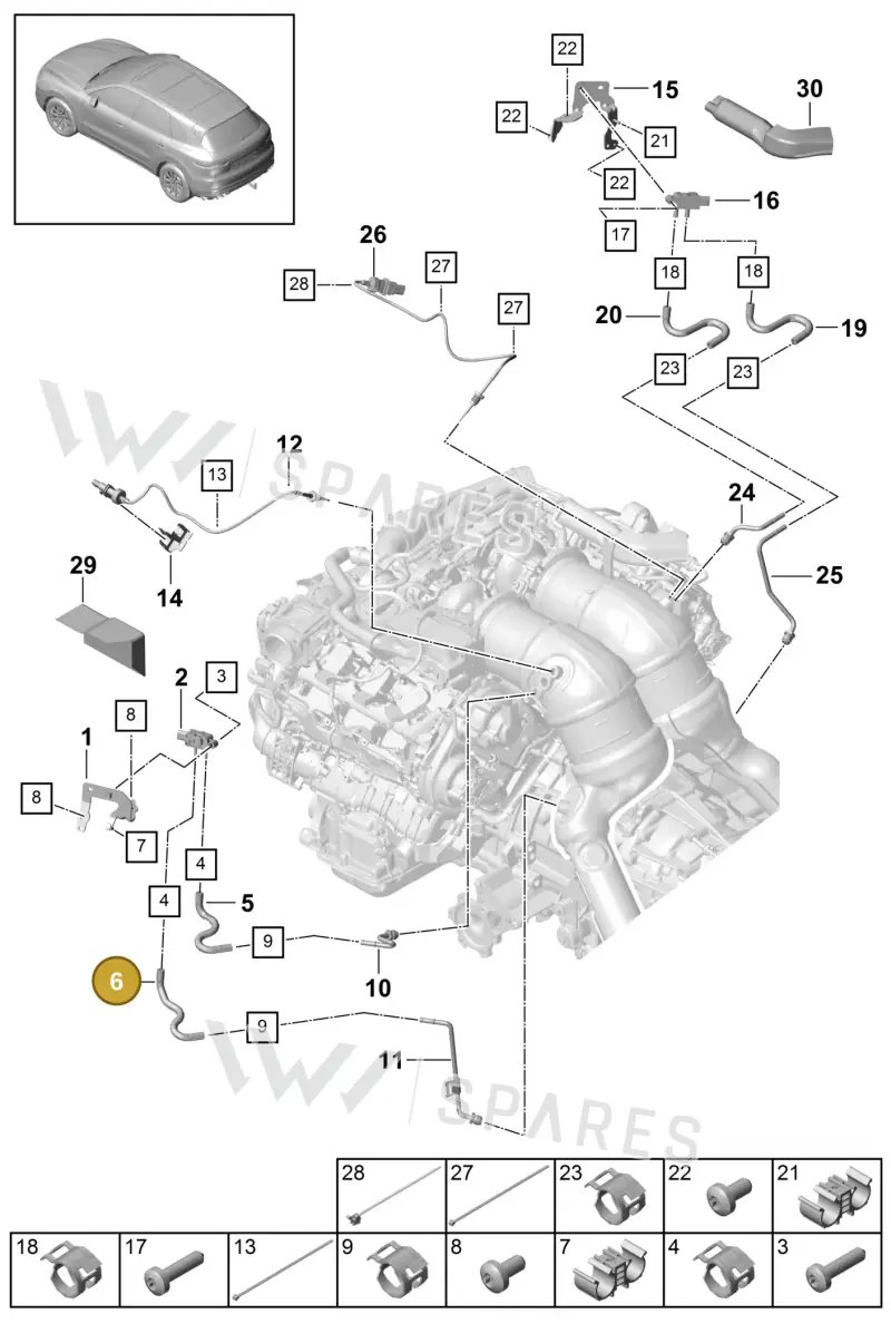 PAC131850C — Porsche Cayenne (2017-2023) diagram p51202210, position 6