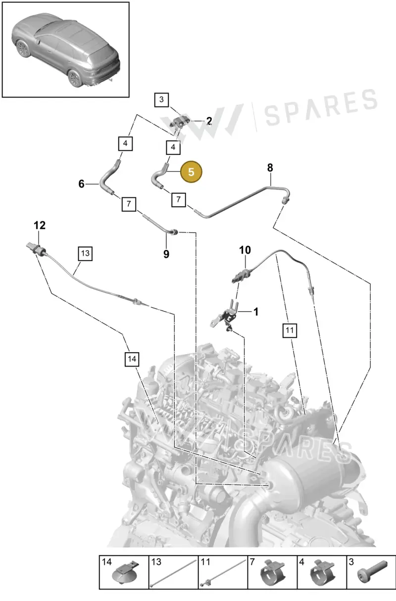 PAC131850D — Porsche Cayenne (2017-2023) diagram p51202230, position 5