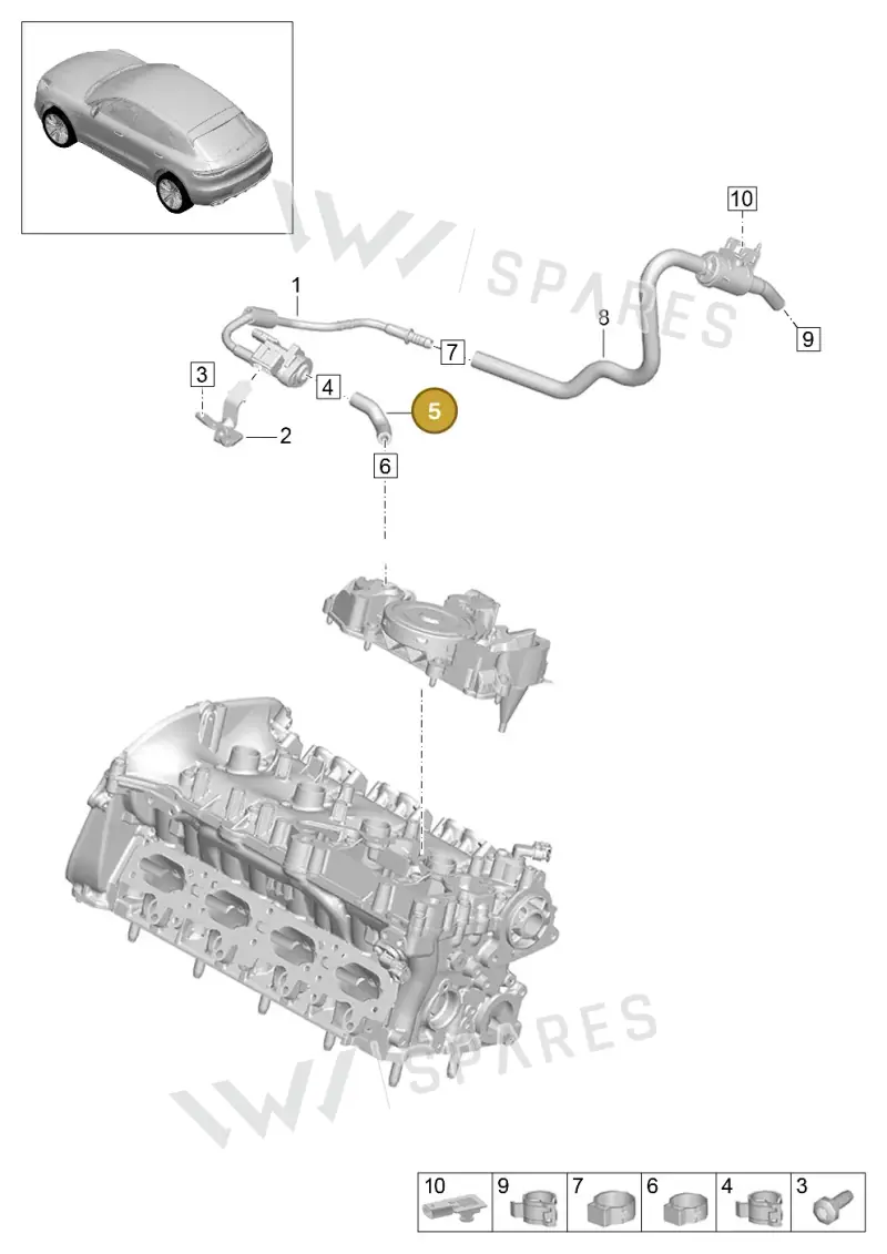 PAC133514B — Porsche Macan (2018-2022) diagram p52000031, position 5