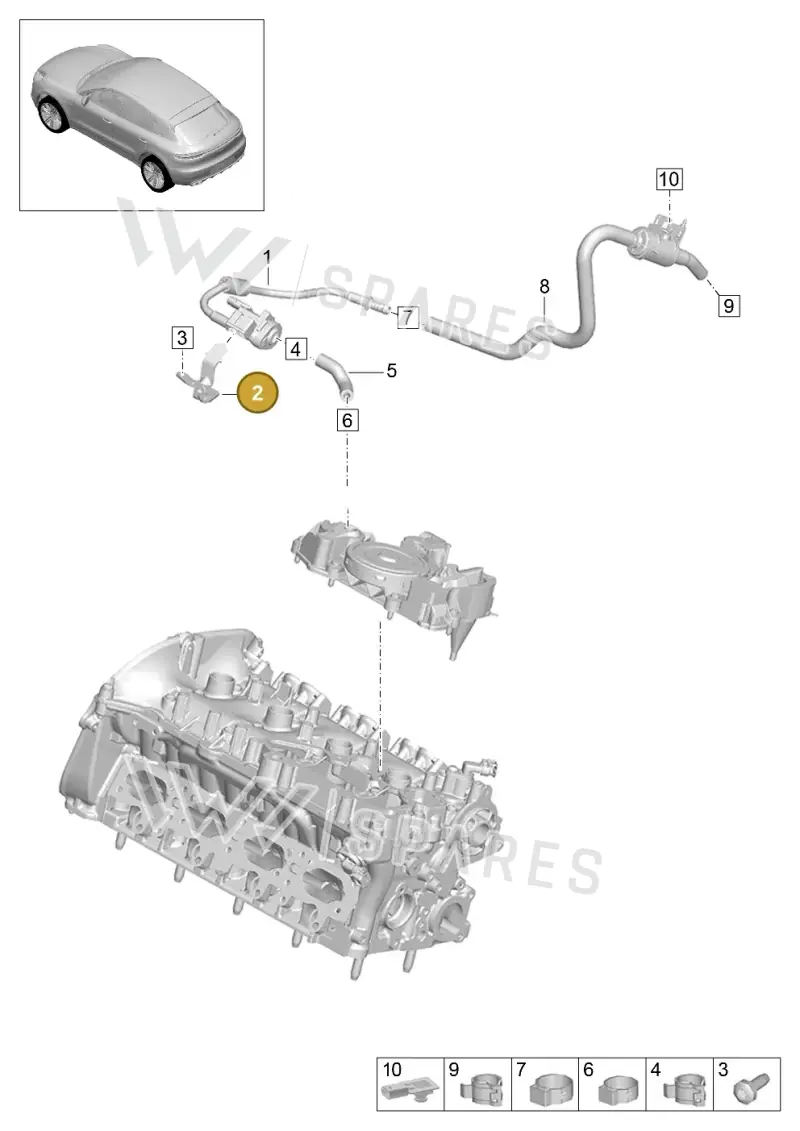 PAC133519 — Porsche Macan (2018-2022) diagram p52000031, position 2