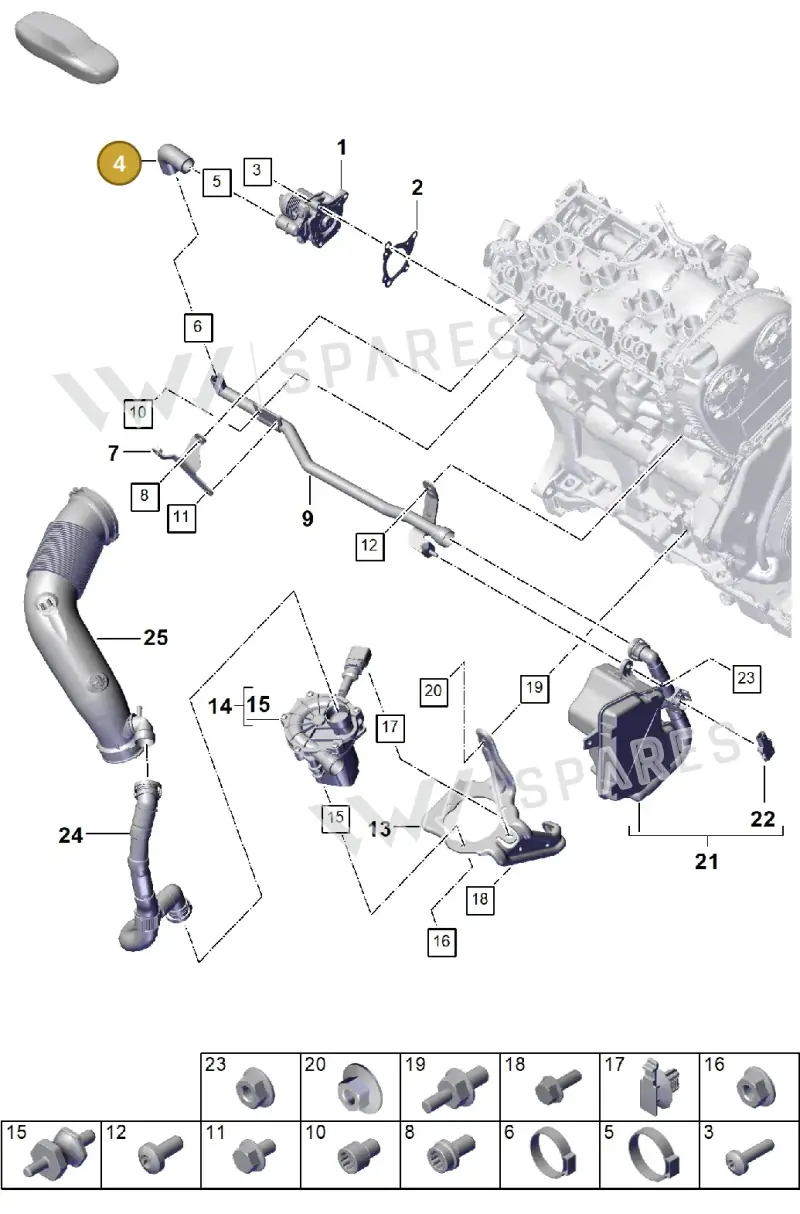 PAC133817 — Porsche Cayenne Coupe (2023-2023) diagram p60108000, position 4