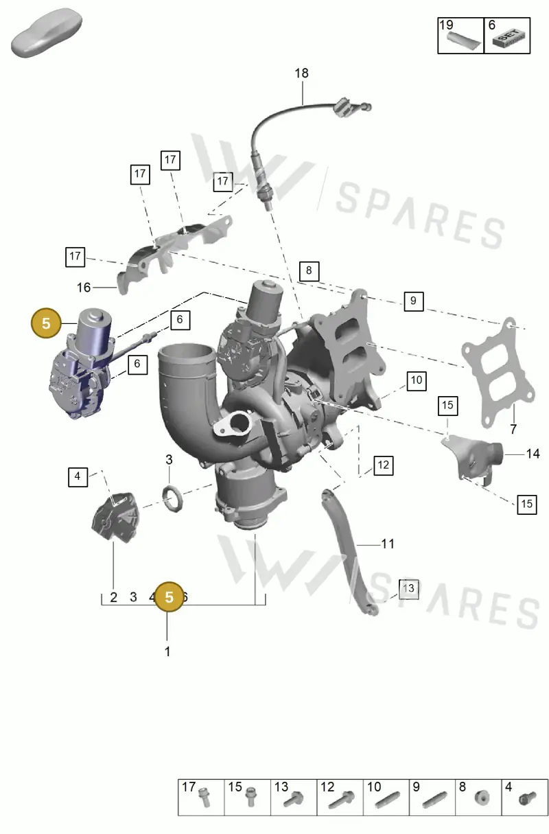 PAC145614 — Porsche Macan (2018-2022) diagram p52000123, position 5