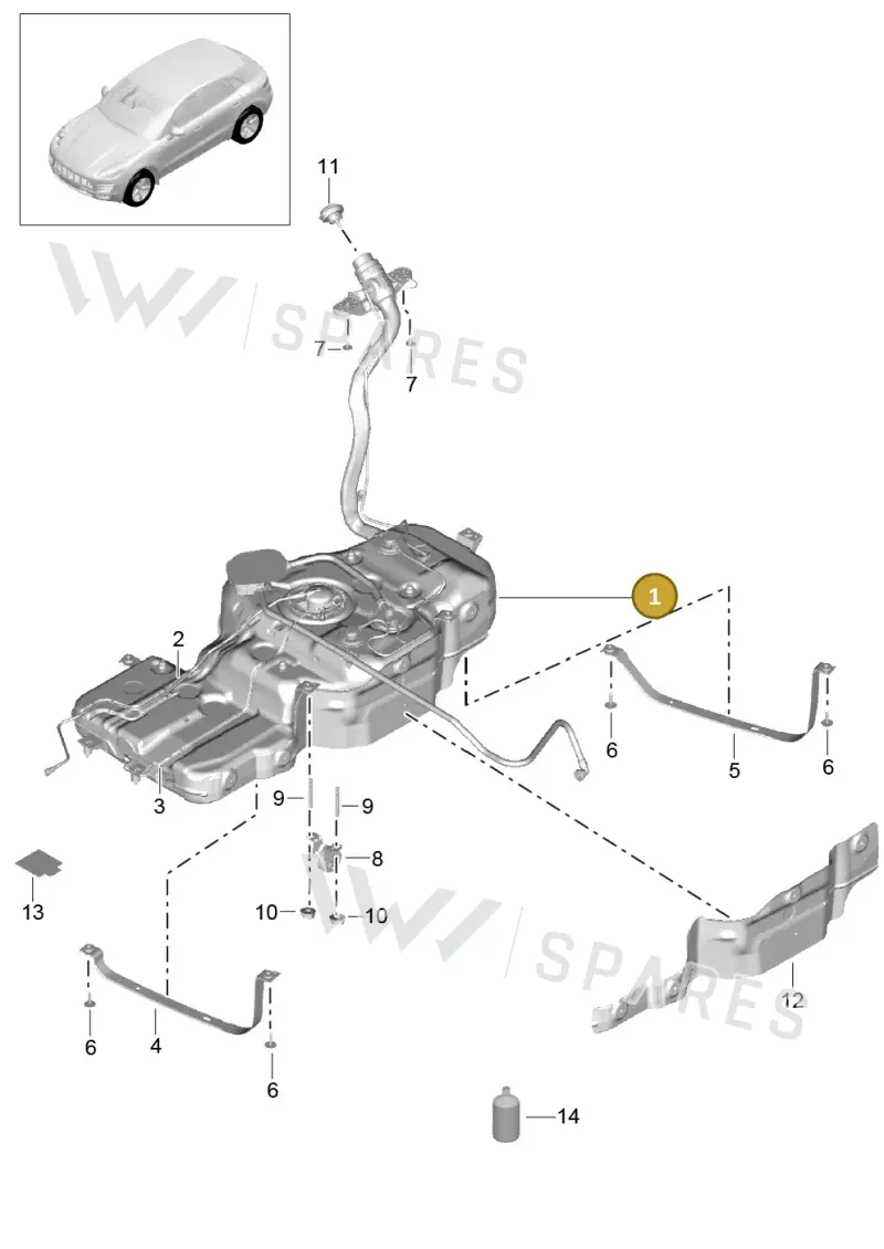 PAC201060A — Porsche Macan (2013-2018) diagram p44201000, position 1