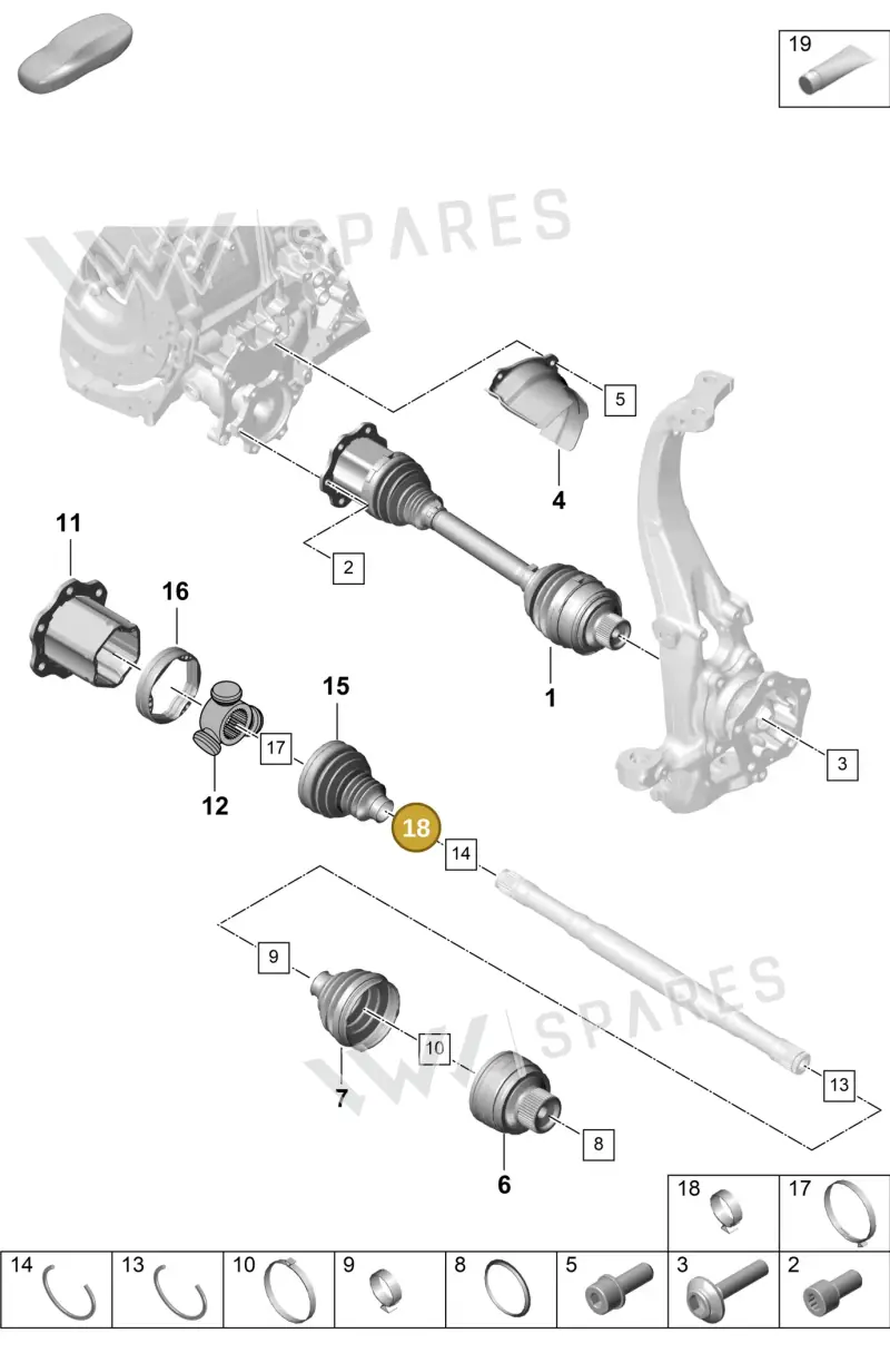 PAC407293A — Porsche Cayenne Coupe (2023-2023) diagram p60401100, position 18