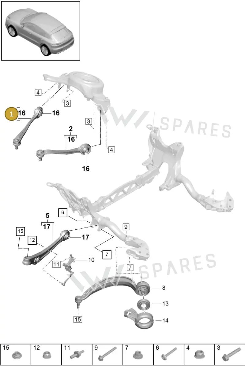 PAC407505 — Porsche Macan (2018-2022) diagram p52401010, position 1