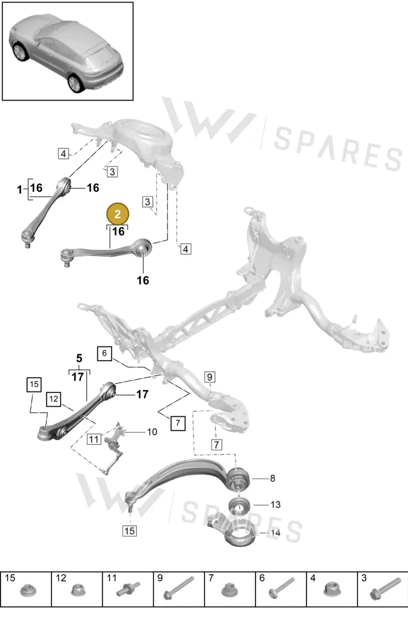 PAC407509 — Porsche Macan (2018-2022) diagram p52401010, position 2