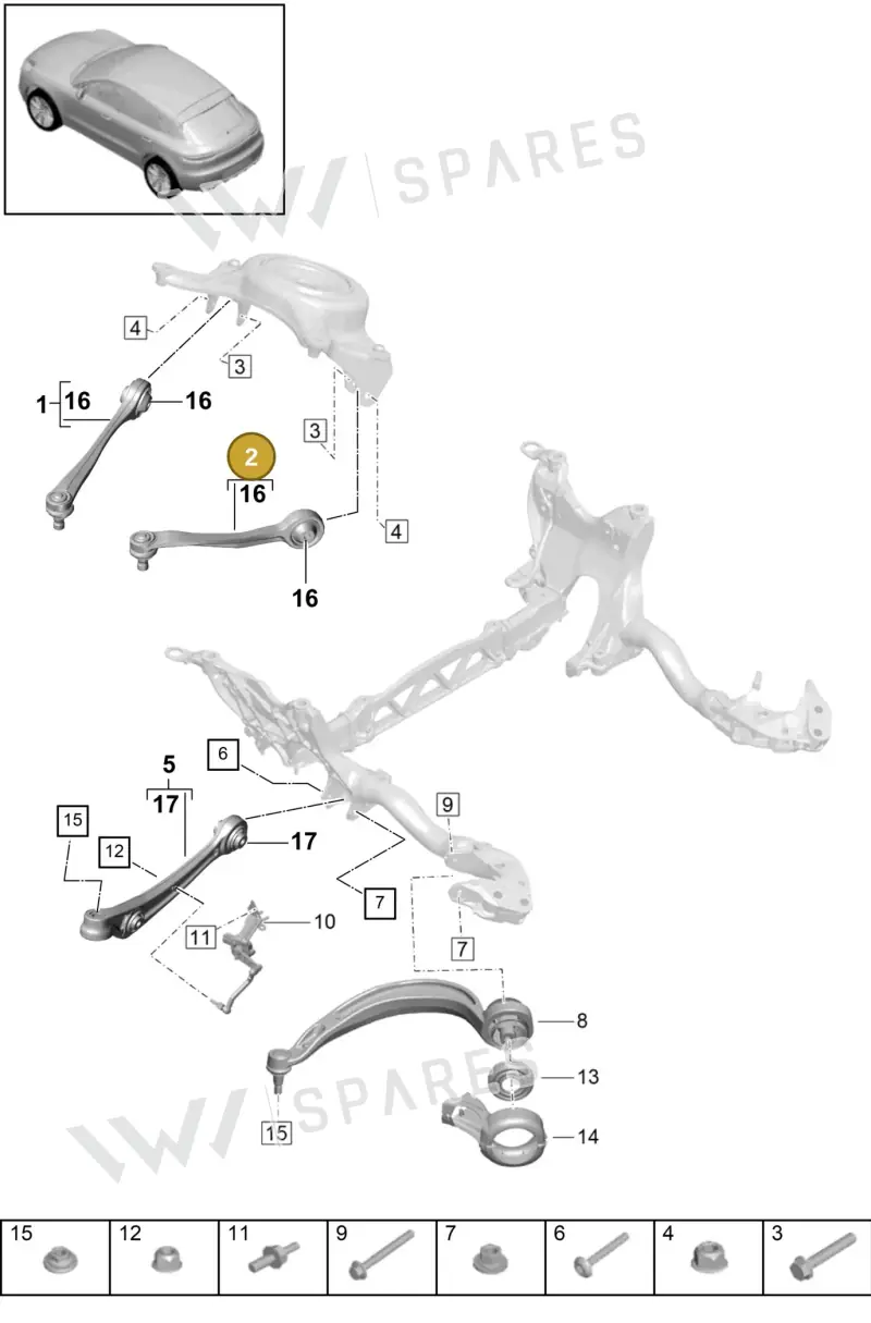 PAC407510 — Porsche Macan (2018-2022) diagram p52401010, position 2