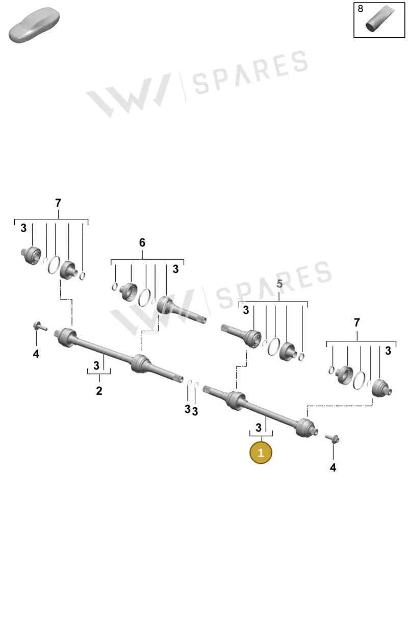 PAC501201E — Porsche Macan (2024-2024) diagram p61501100, position 1