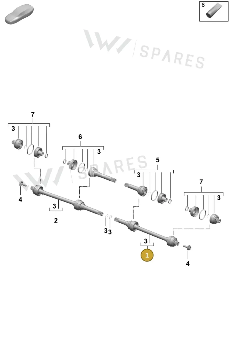 PAC501201 — Porsche Macan (2024-2024) diagram p61501100, position 1