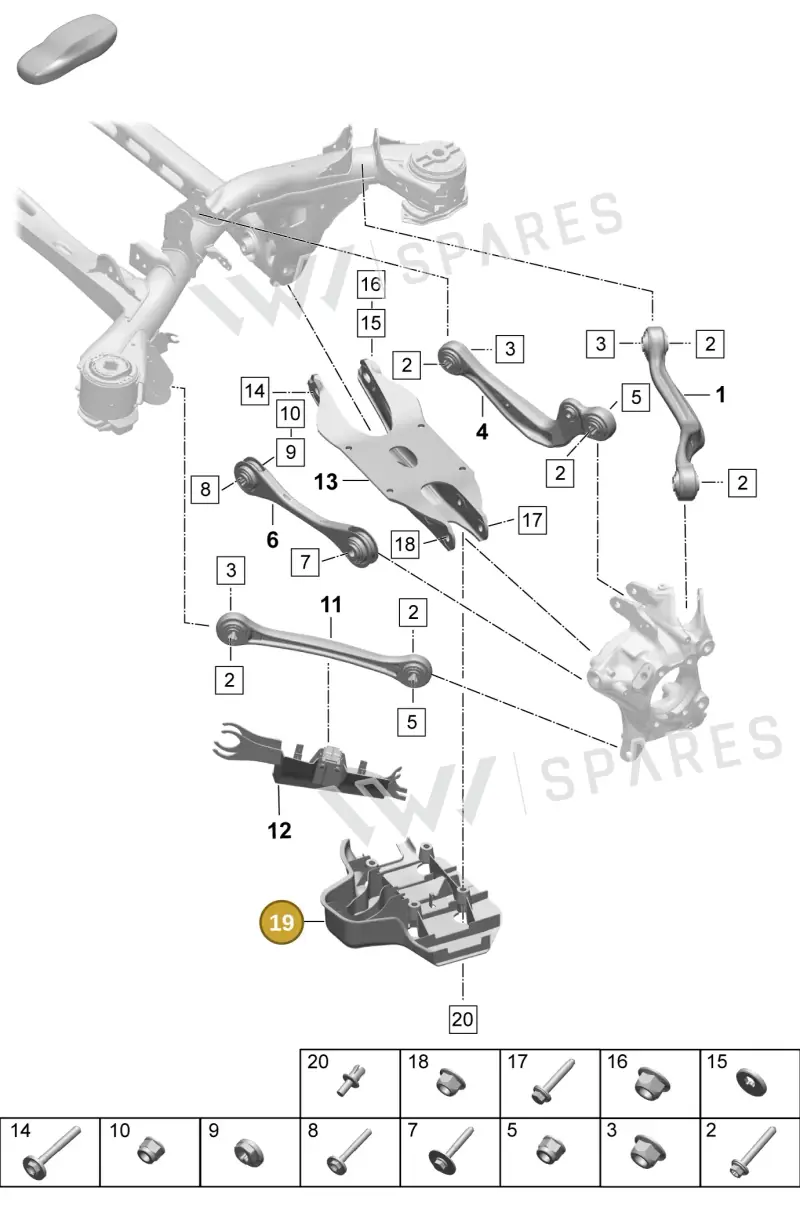 PAC505333 — Porsche Macan (2024-2024) diagram p61501050, position 19