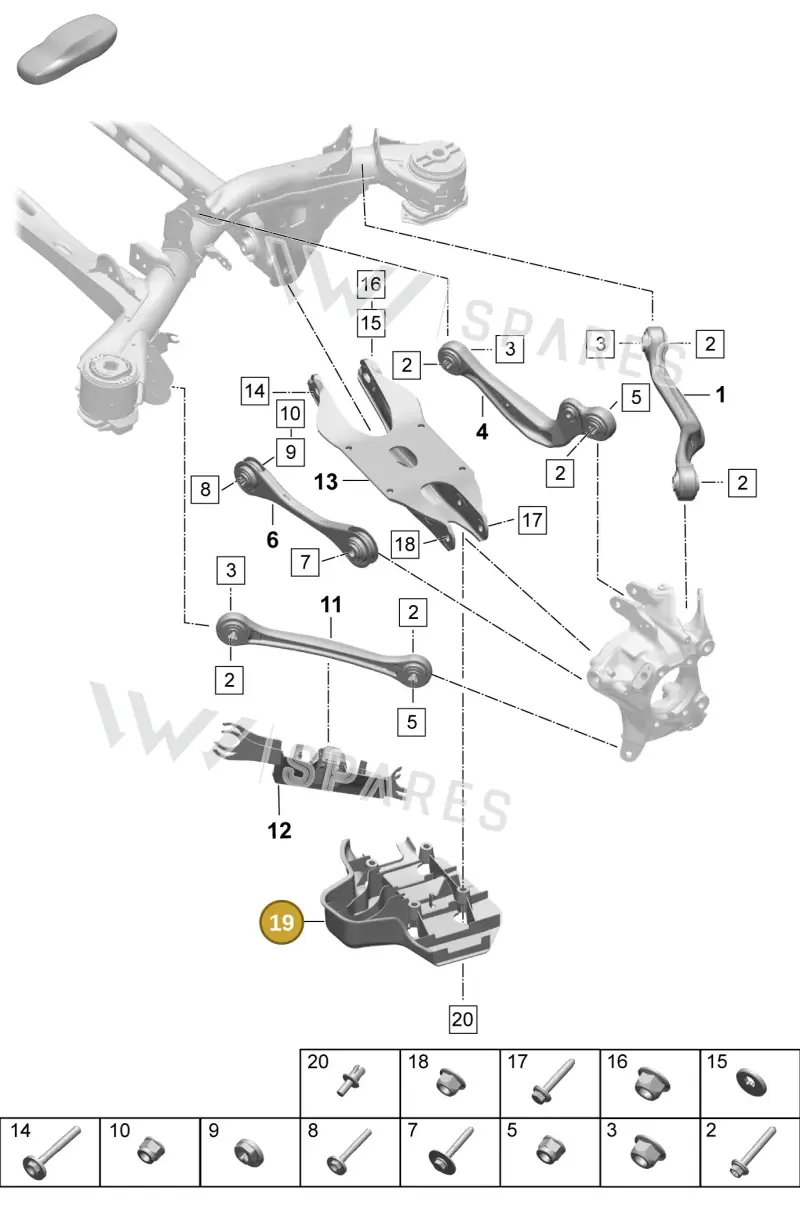PAC505334A — Porsche Macan (2024-2024) diagram p61501050, position 19