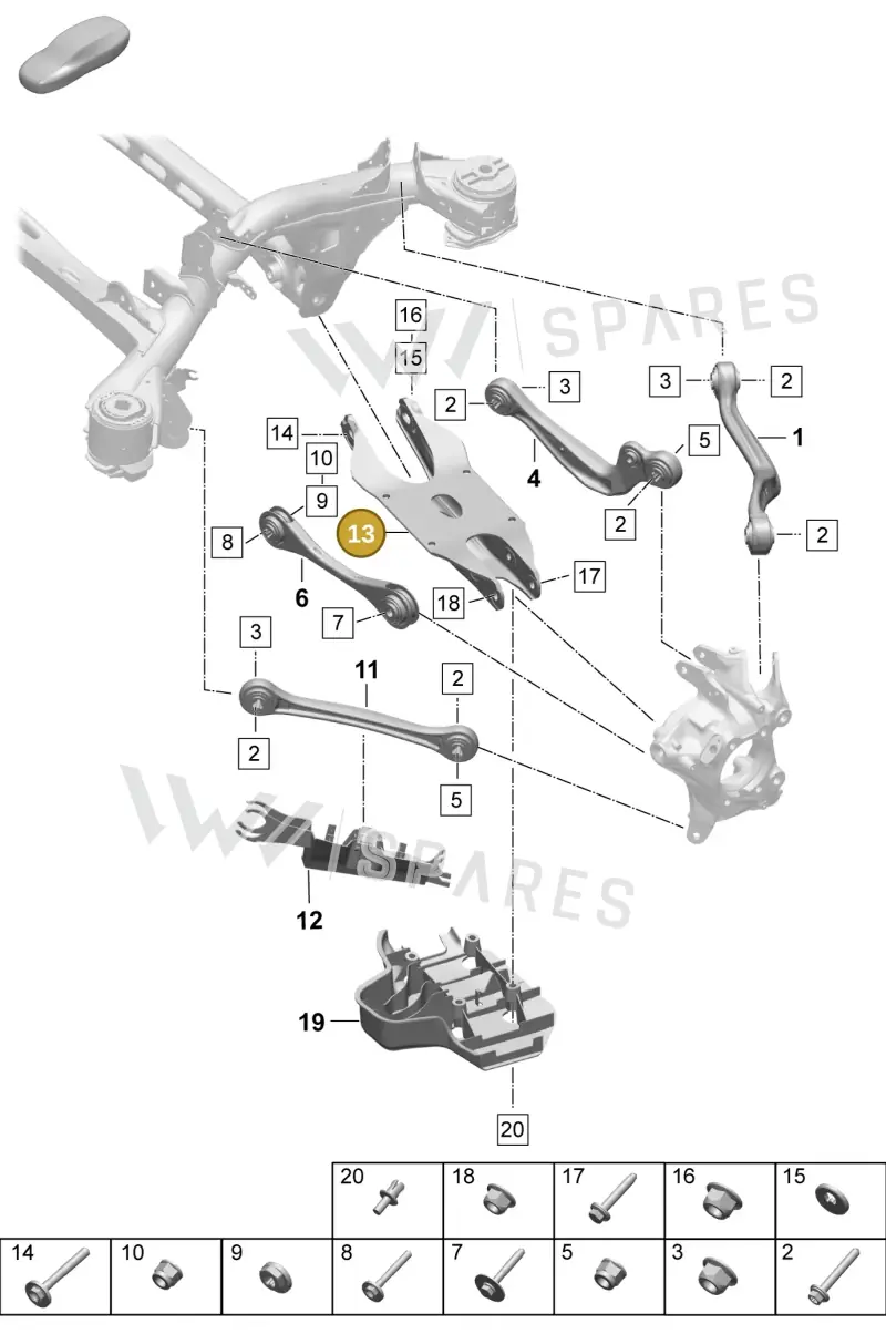 PAC505371A — Porsche Macan (2024-2024) diagram p61501050, position 13