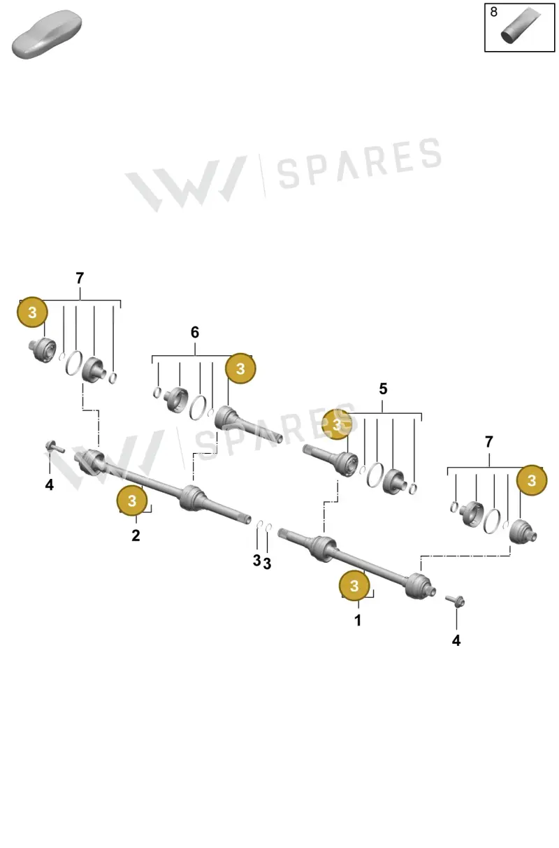 PAC525186 — Porsche Macan (2024-2024) diagram p61501100, position 3