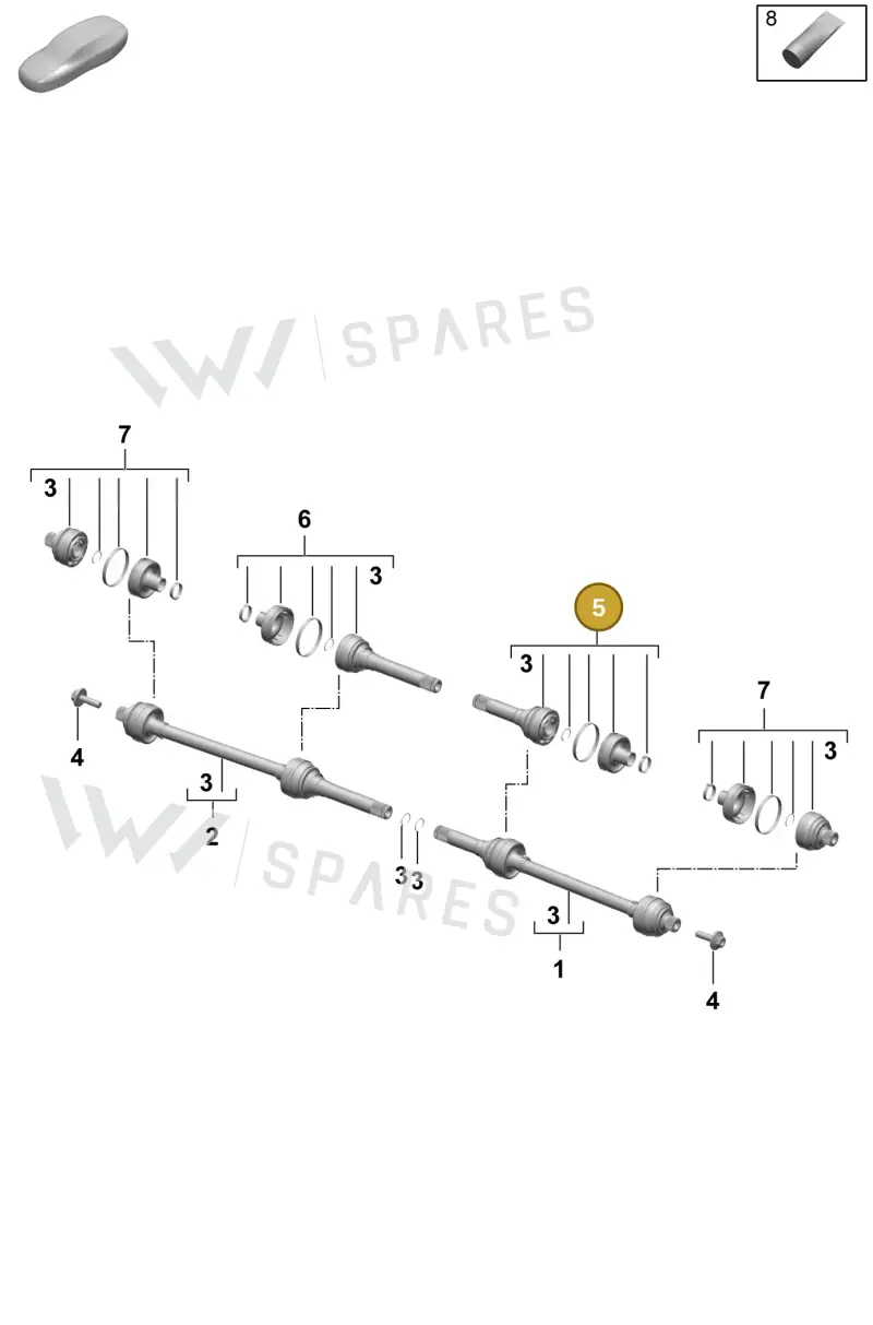PAC598078 — Porsche Macan (2024-2024) diagram p61501100, position 5