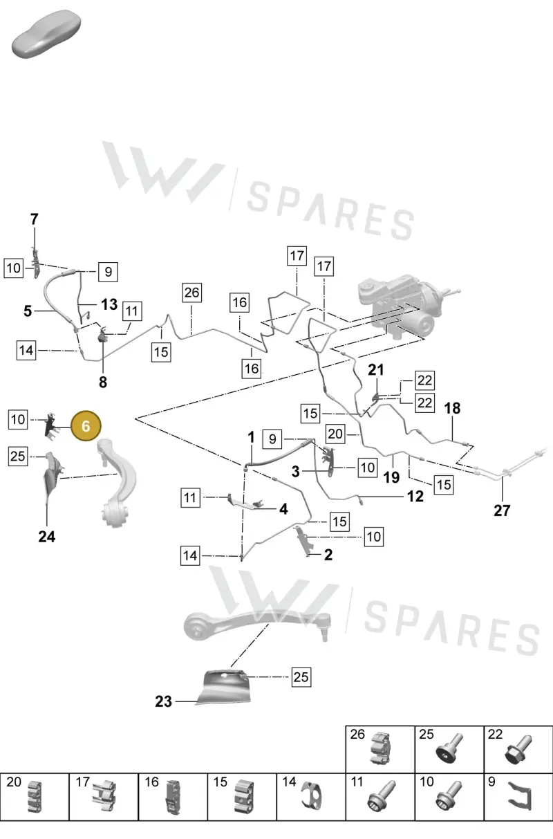 PAC611844 — Porsche Macan (2024-2024) diagram p61604010, position 6
