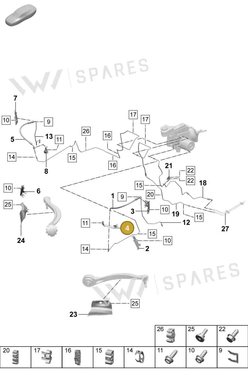 PAC611845 — Porsche Macan (2024-2024) diagram p61604010, position 4