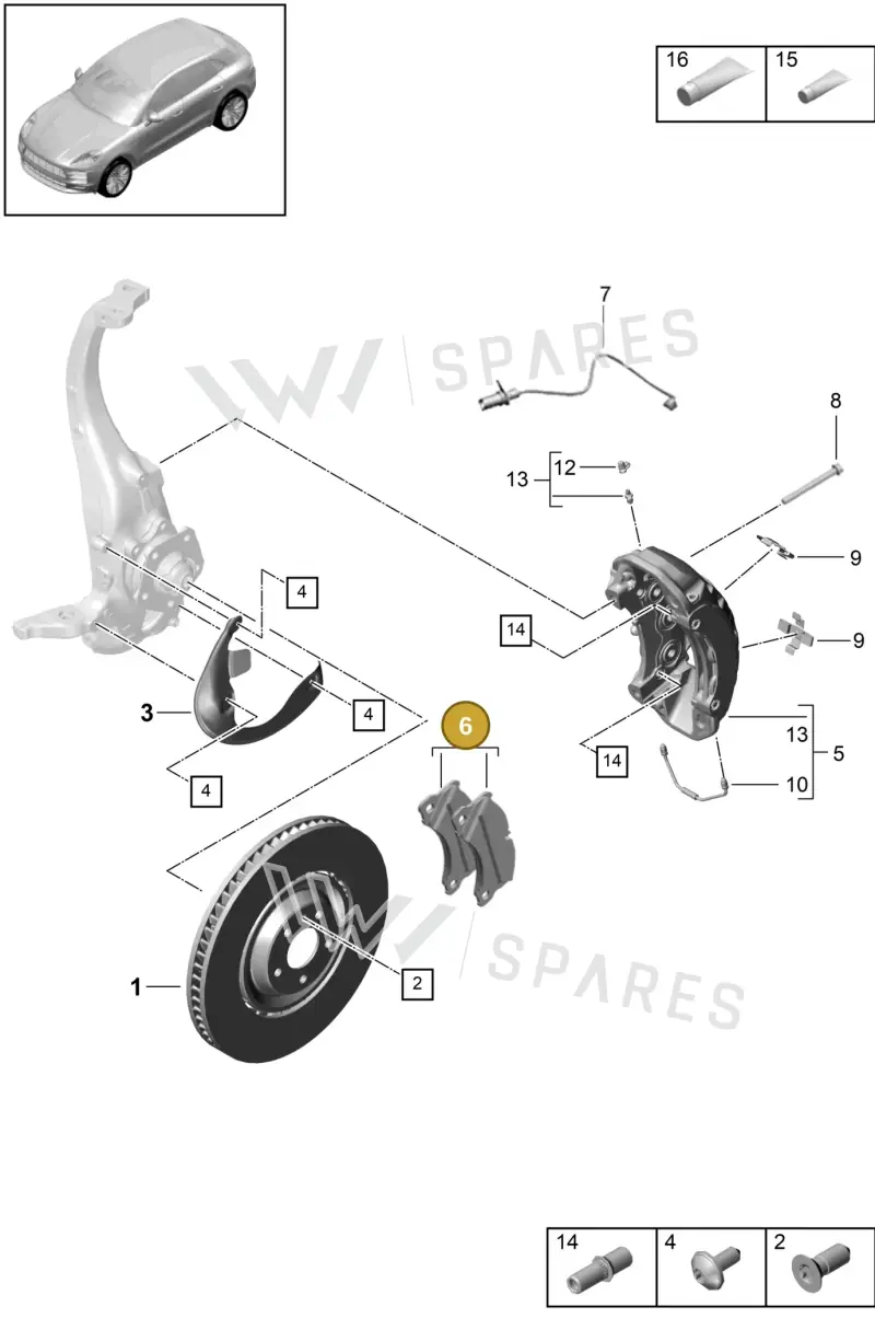 PAC698151 — Porsche Macan (2018-2022) diagram p52602000, position 6