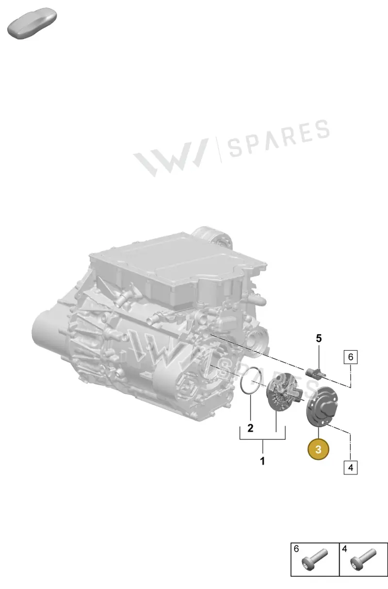 PAC901281 — Porsche Macan (2024-2024) diagram p61153000, position 3