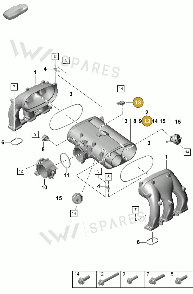 PAC906051 — Porsche Cayman (2019-2022) diagram p55107100, position 13