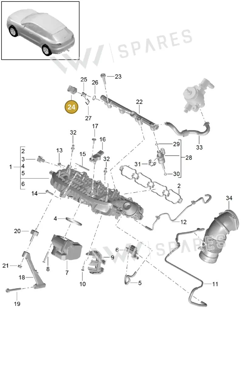 PAC906051B — Porsche Macan (2013-2018) diagram p44107067, position 24