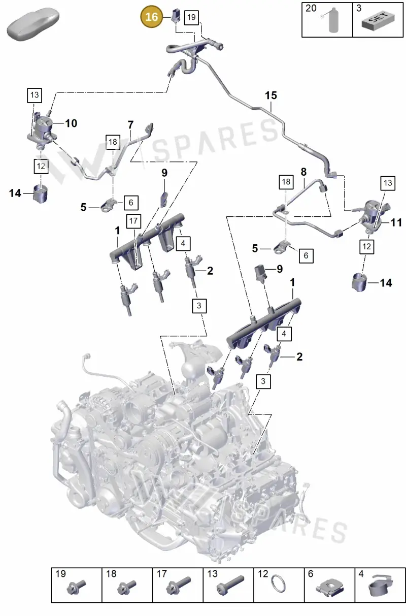 PAC906051B — Porsche 911 (2021-2022) diagram p59107000, position 16
