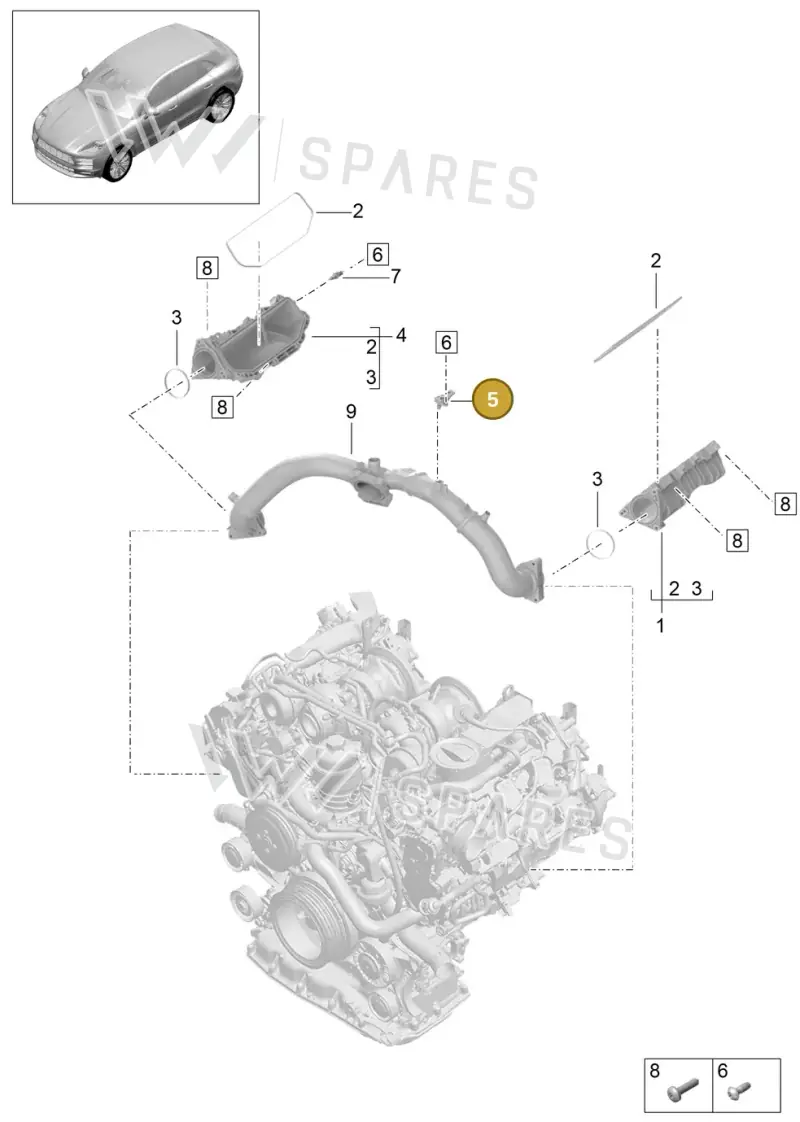 PAC906051C — Porsche Macan (2018-2022) diagram p52000019, position 5