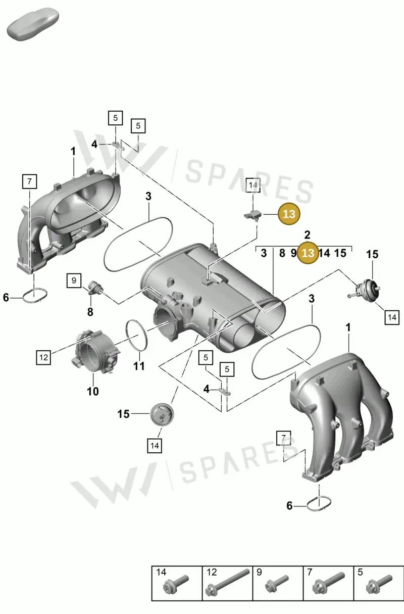 PAC906051C — Porsche Boxster Spyder (2019-2020) diagram p55107100, position 13
