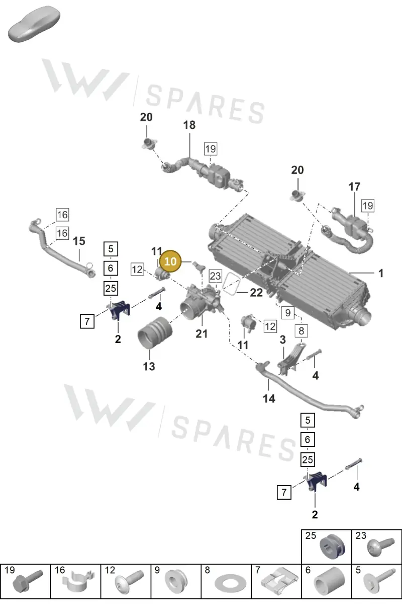 PAC906051E — Porsche 911 (2018-2024) diagram p53107200, position 10