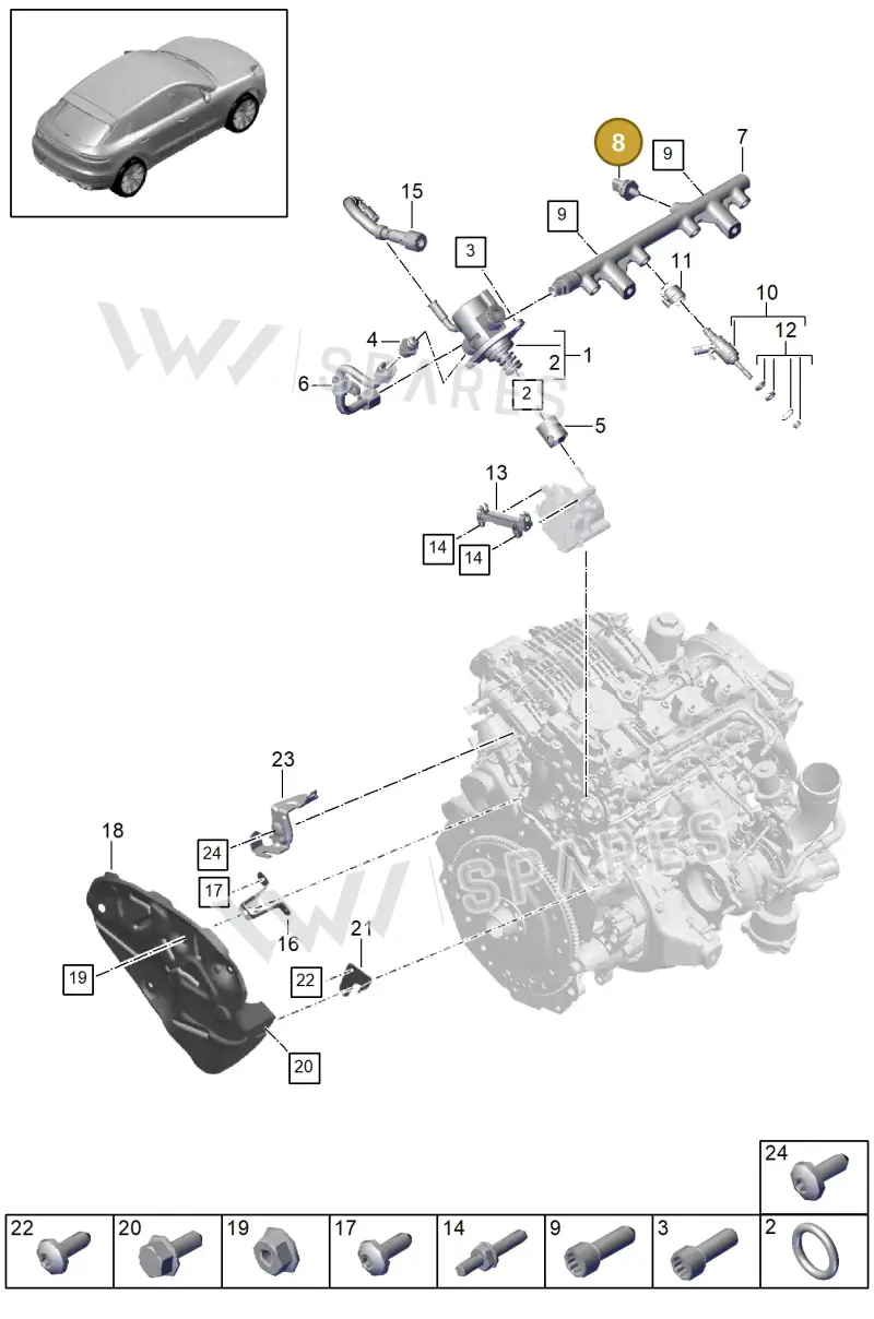 PAC906054B — Porsche Macan (2018-2022) diagram p52000014, position 8