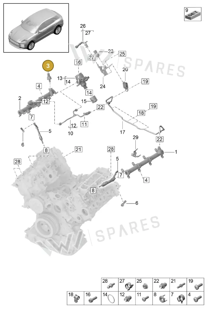 PAC906054E — Porsche Macan (2018-2022) diagram p52000018, position 3