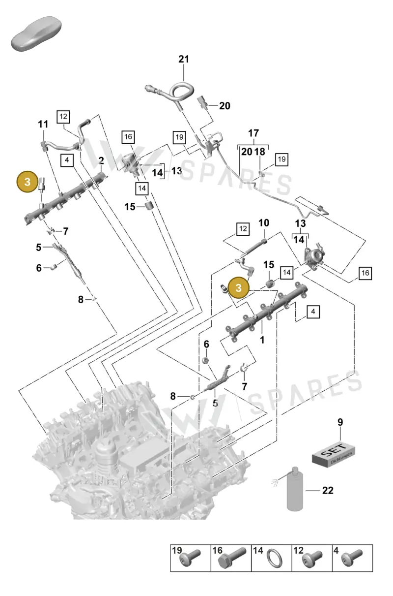 PAC906054E — Porsche Panamera (2020-2023) diagram p58107000, position 3