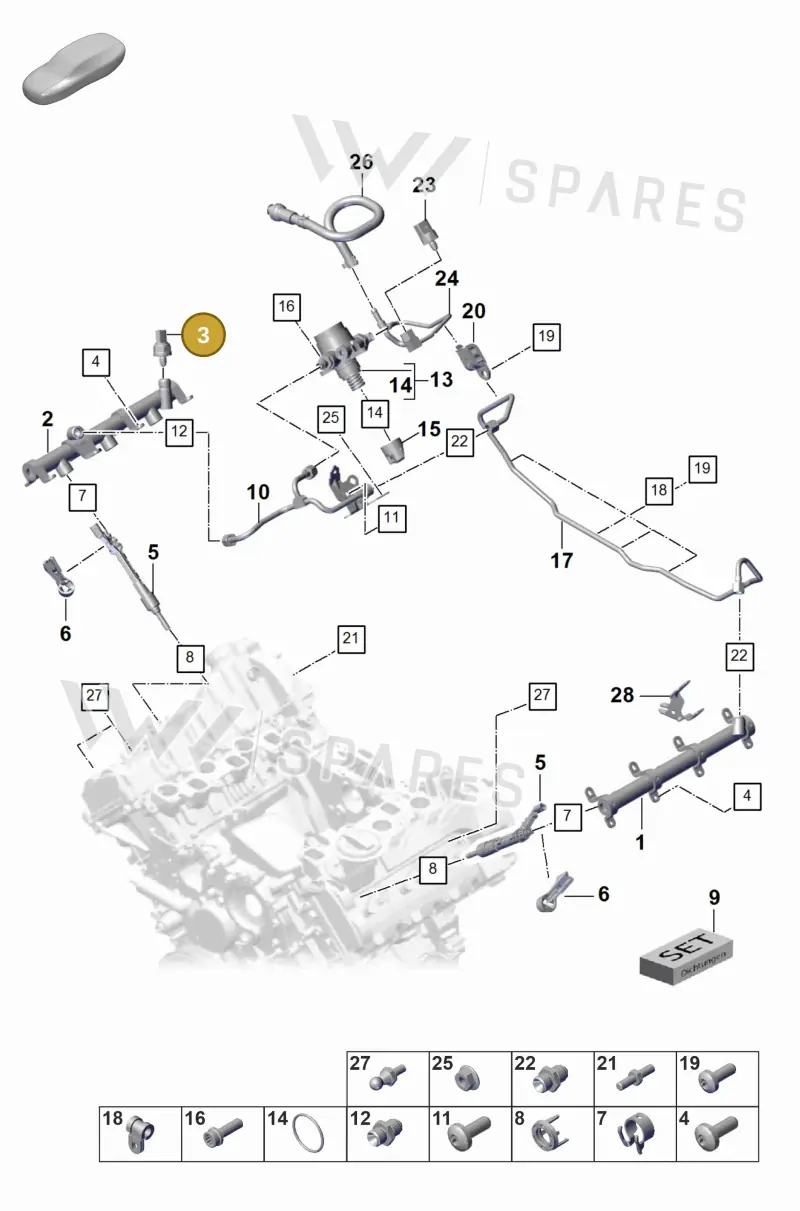 PAC906054E — Porsche Panamera (2023-2025) diagram p58107010, position 3