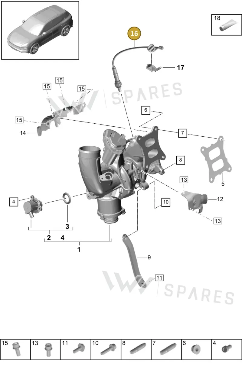 PAC906265 — Porsche Cayenne (2017-2023) diagram p51202015, position 16