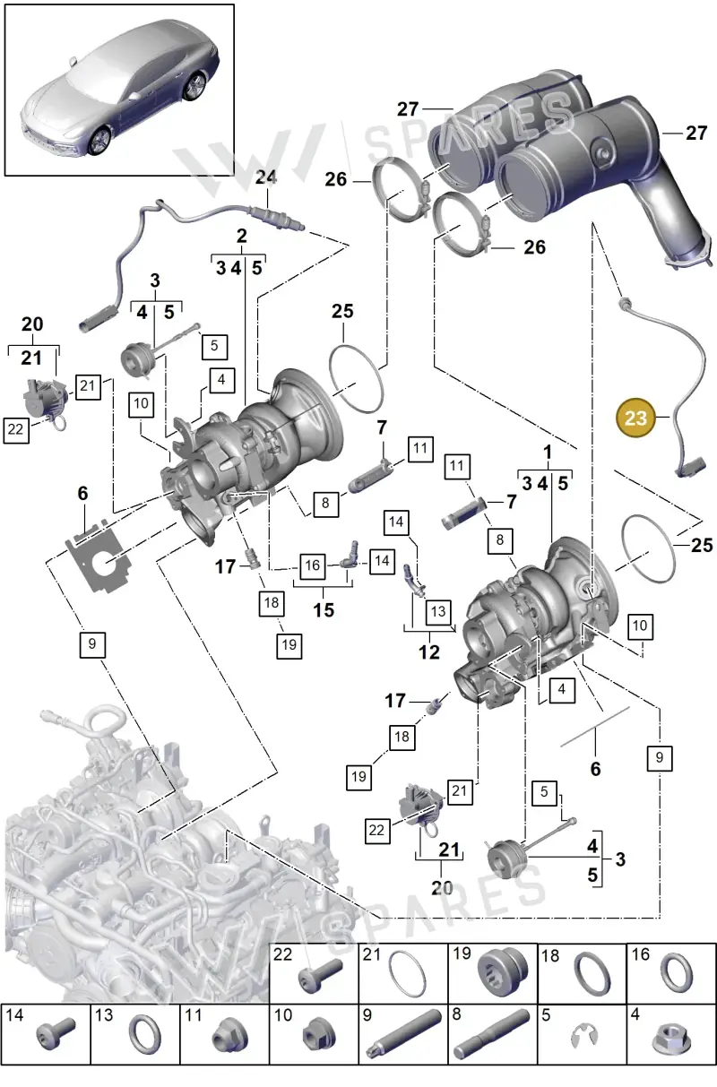 PAC906265A — Porsche Panamera (2016-2020) diagram p49202005, position 23