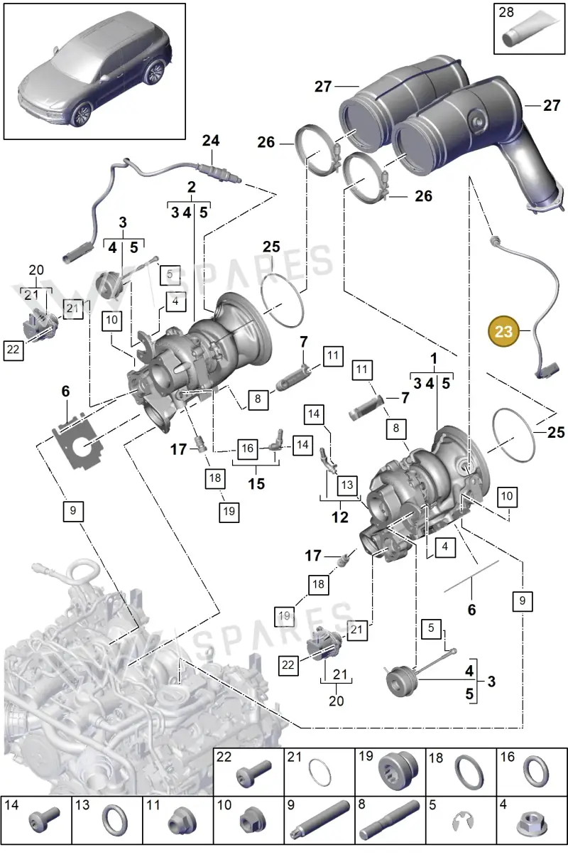 PAC906265A — Porsche Cayenne (2017-2023) diagram p51202005, position 23