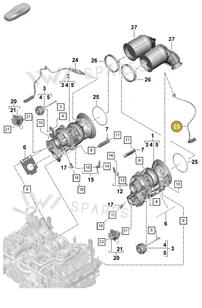 PAC906265A — Porsche Panamera (2023-2025) diagram p58202010, position 23