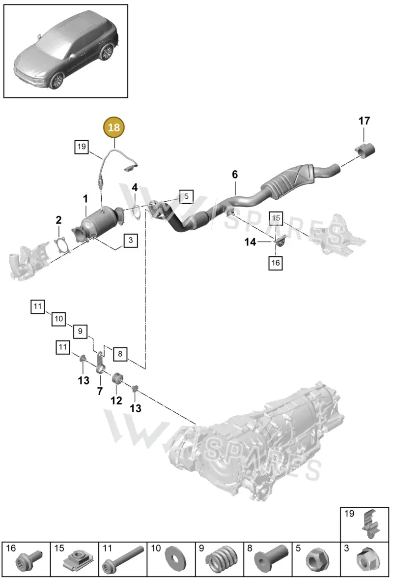 PAC906265C — Porsche Cayenne (2017-2023) diagram p51202095, position 18