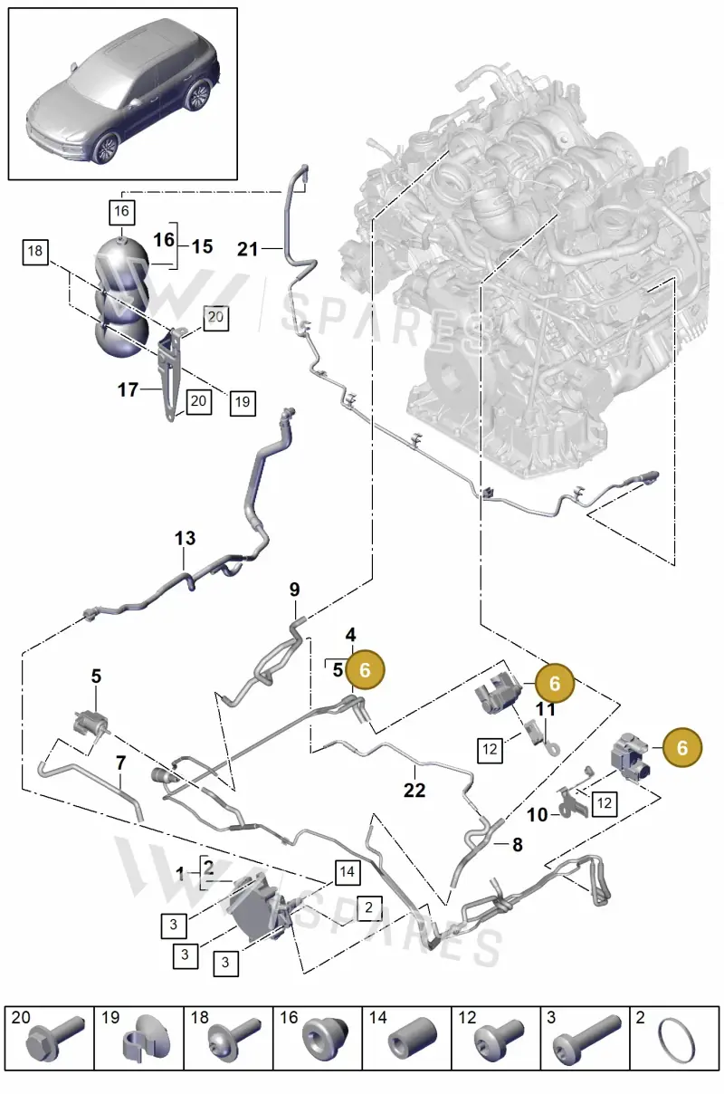 PAC906609 — Porsche Cayenne (2017-2023) diagram p51108000, position 6