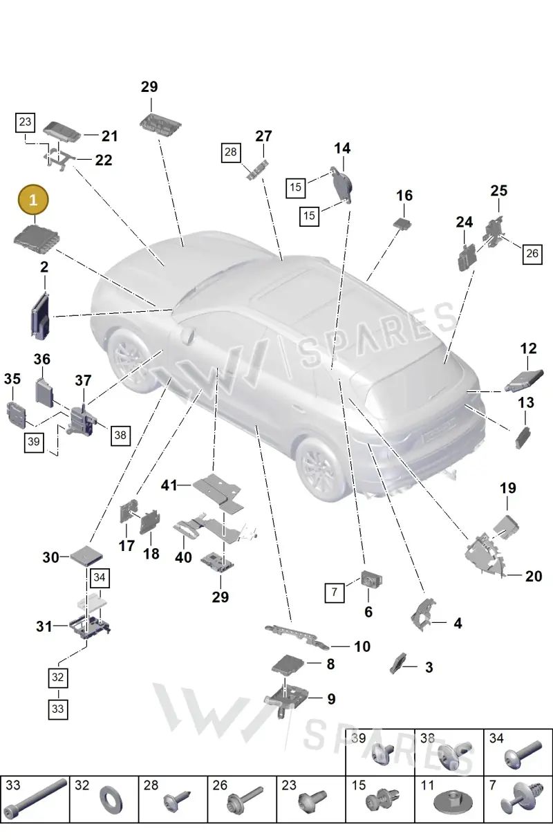 PAC907425C — Porsche Cayenne (2017-2023) diagram p51901003, position 1