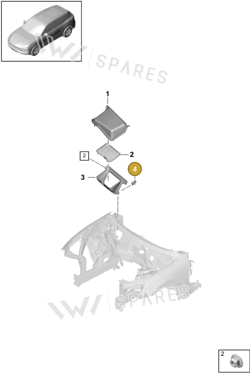 PAC907658 — Porsche Cayenne Diesel V6 (2017-2023) diagram p51814004, position 4