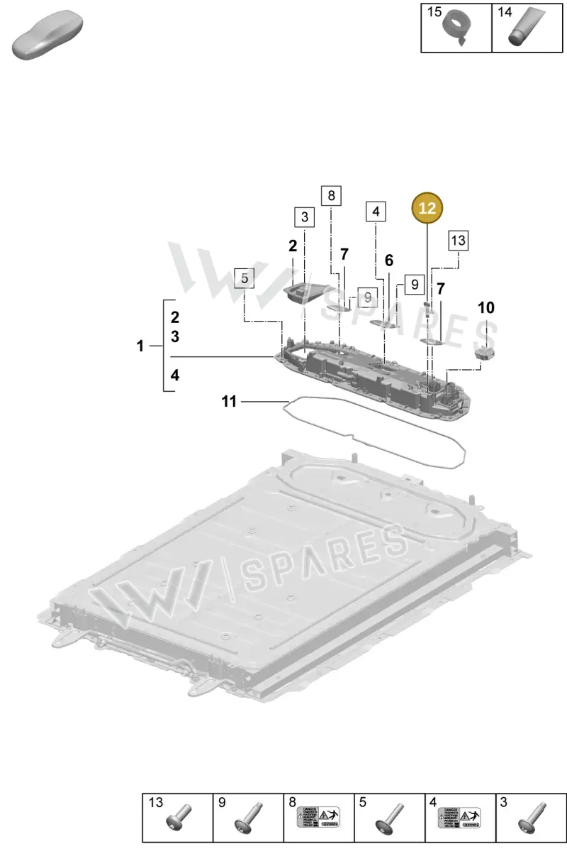 PAC915500 — Porsche Macan (2024-2024) diagram p61251010, position 12