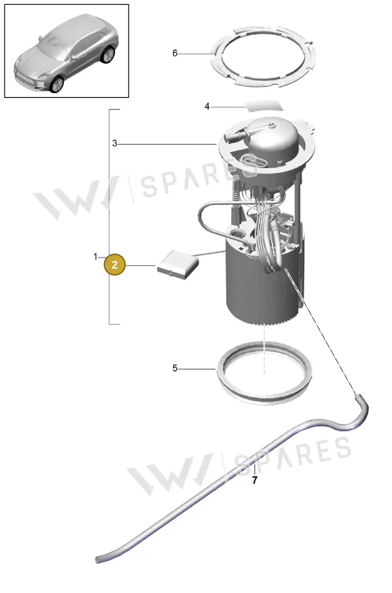 PAC919673 — Porsche Macan GTS (2013-2018) diagram p44201012, position 2