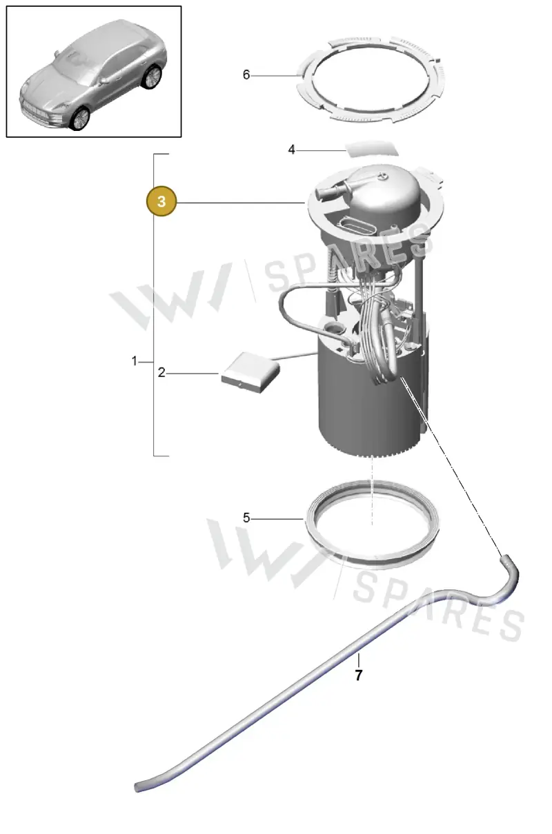 PAC919679 — Porsche Macan (2018-2022) diagram p52201050, position 3