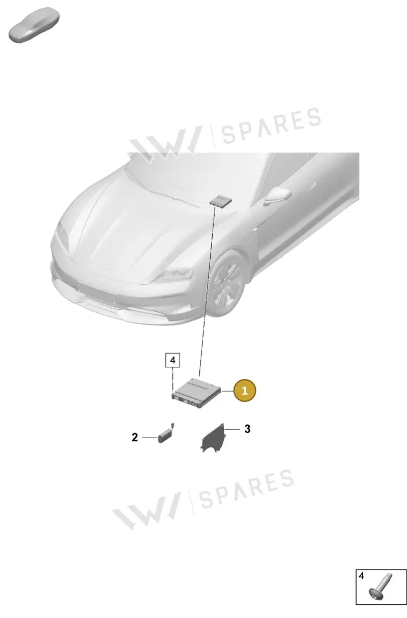 PAD035284F — Porsche Taycan Sport Turismo (2023-2025) diagram p64901500, position 1