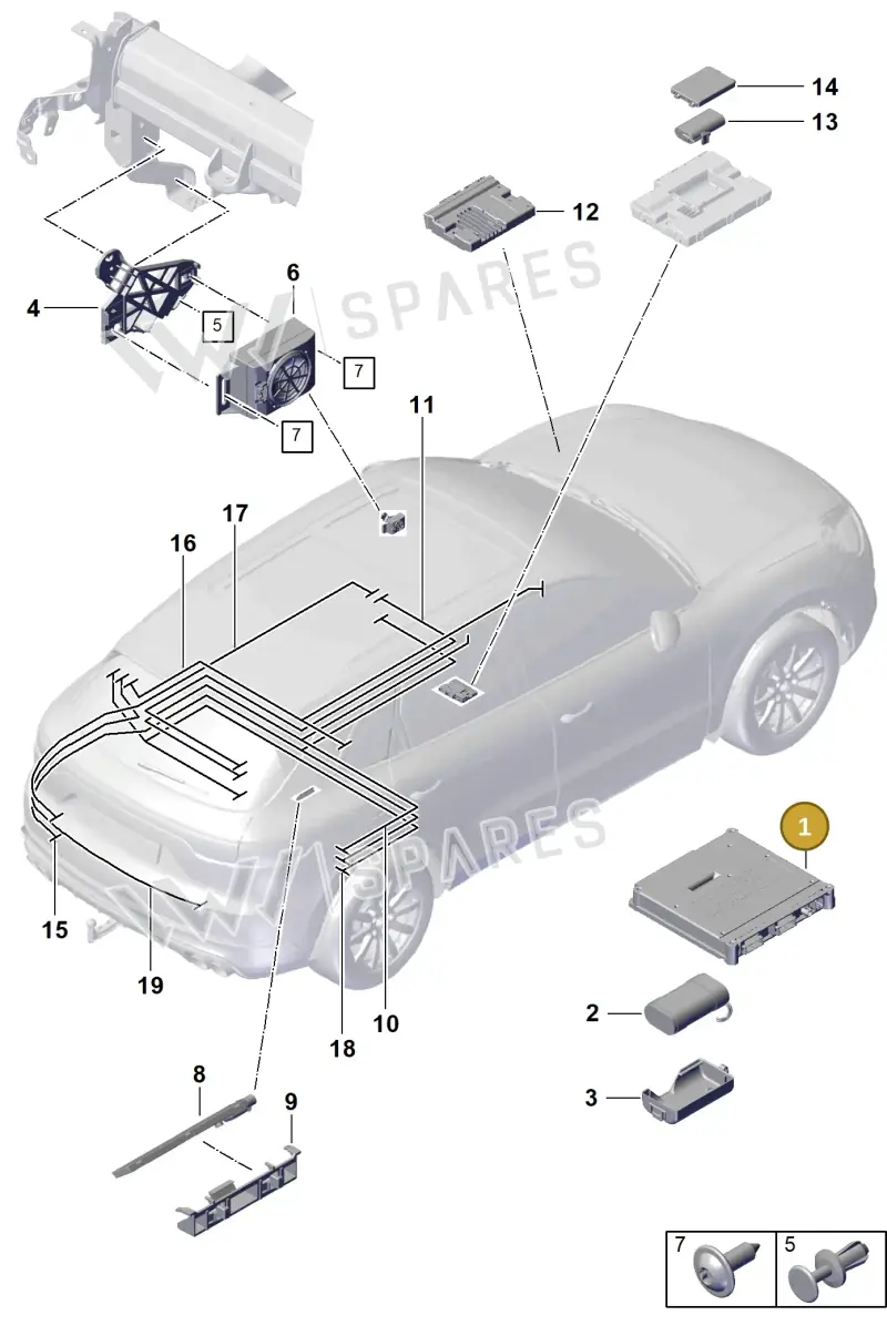 PAD035284G — Porsche Cayenne Coupe (2023-2023) diagram p60901500, position 1